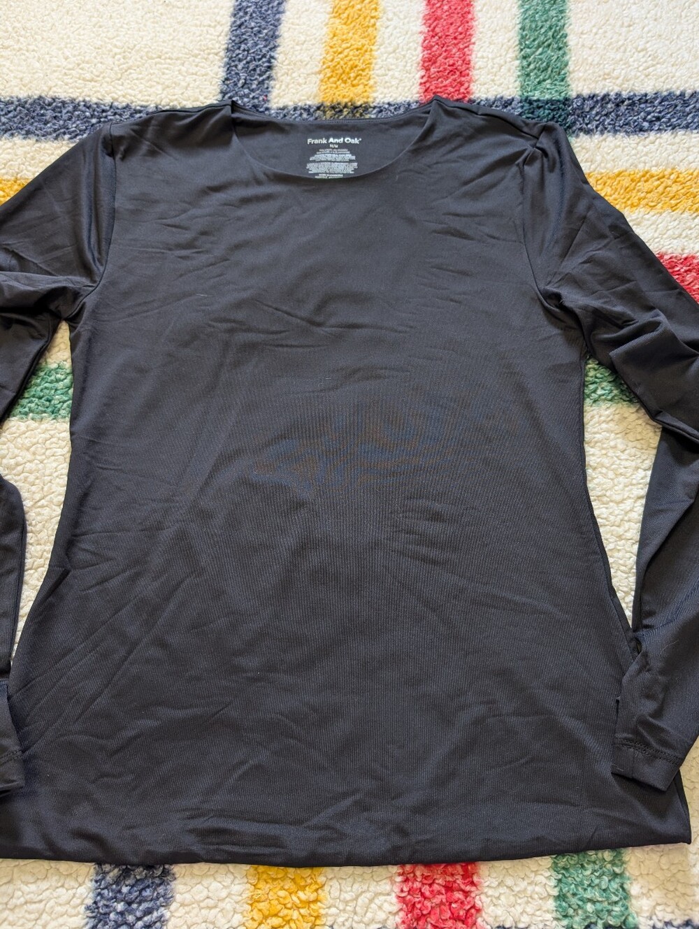 Women's Black Long Sleeve Crew Tee